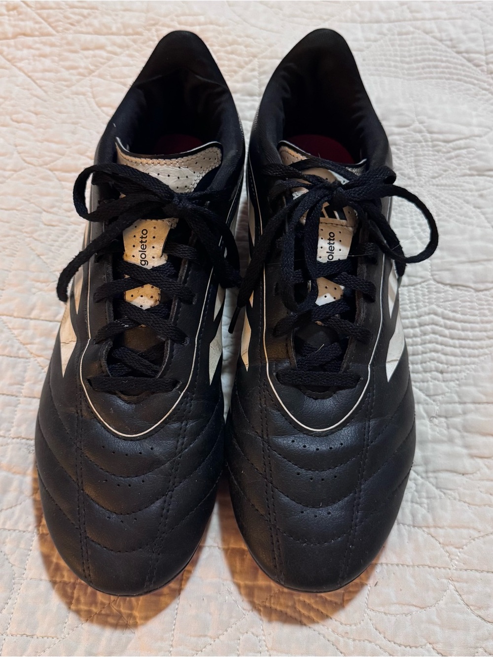 Adidas Men's Black Athletic Soccer  Cleats - Black
